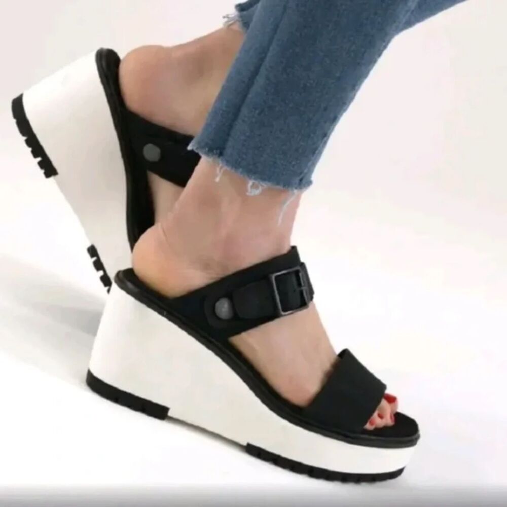 Timberland Koralyn Leather Wedge Sandal Size 10